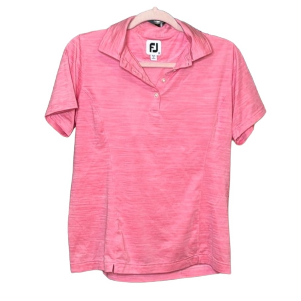FootJoy | Heathered Pink Short Sleeve Golf Polo Size M Medium